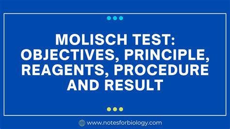 molish test|Molisch’s Test: Objectives, Principle, Reagents, .